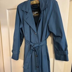 London Fog Blue Trench Coat